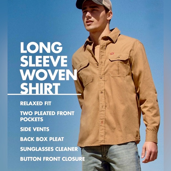 Wrangler Other - Men's Wrangler Casual Button Down Shirt - Tan